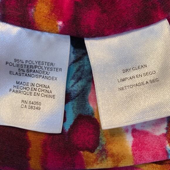 Jones New York Dress Women's 4 Floral Multicolor Sleeveless A-Line Dress Bold - Picture 5 of 5